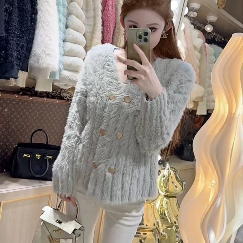 5353#双面加厚 小香坑条毛衣 衣长58