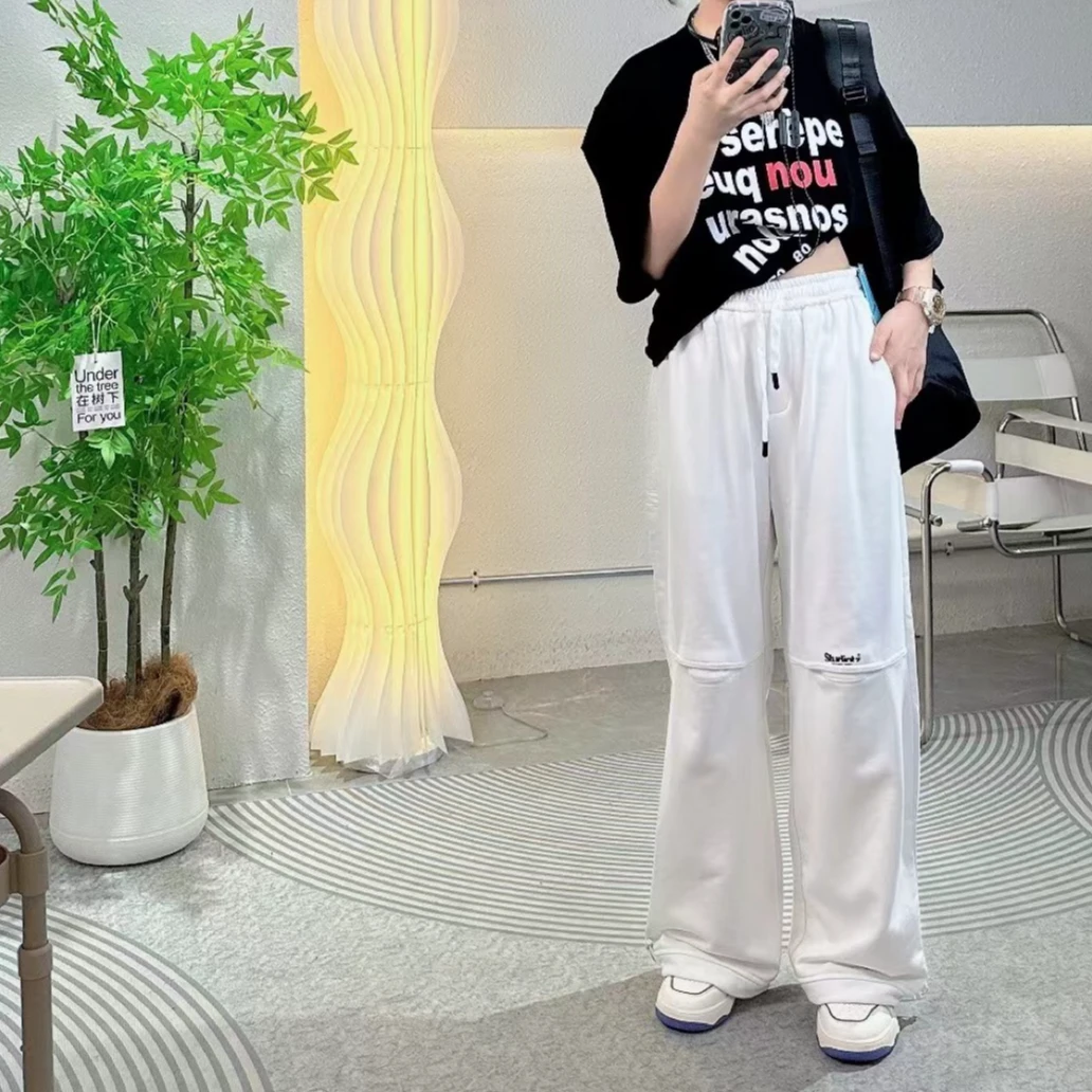 Q春季新款时尚渐变丁达尔穿搭亲子显瘦简约百搭阔腿直筒裤249010