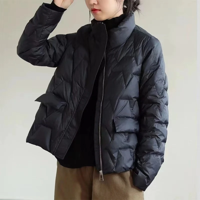 229 秋冬韩版女士宽松立领短款棉服 F203 三楼 新