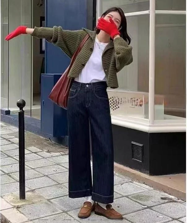 1618/8809 女士秋冬加厚加绒奶奶裤洋气牛仔裤 三楼