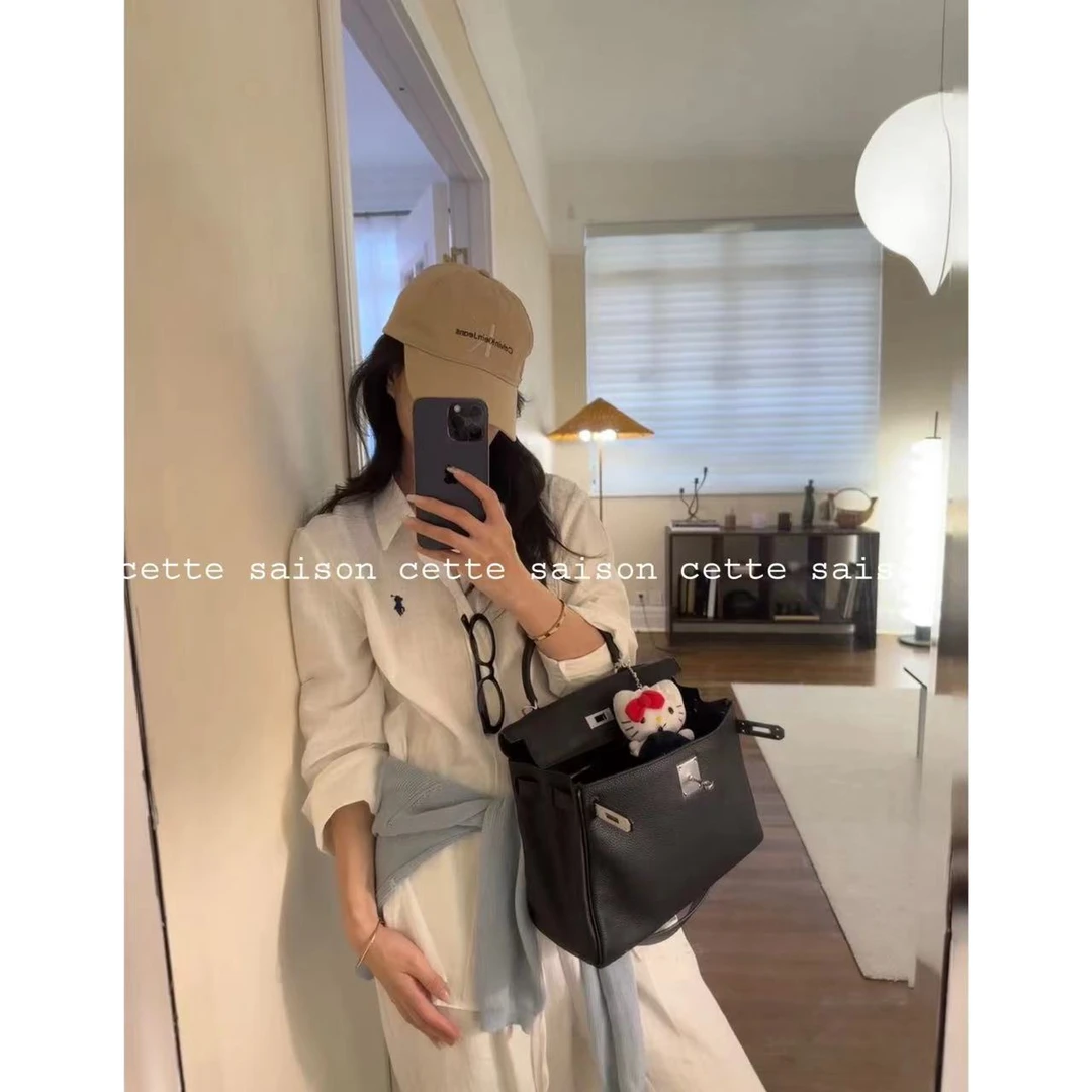 白色棉麻衬衫 女秋 防晒外套