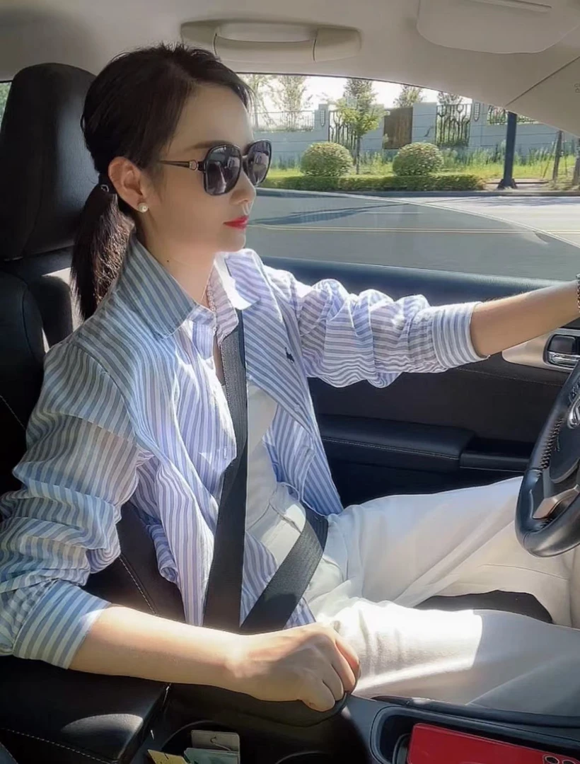 条纹衬衫外套女夏季外搭开衫薄款宽松气质长袖纯棉上衣防晒衬衣