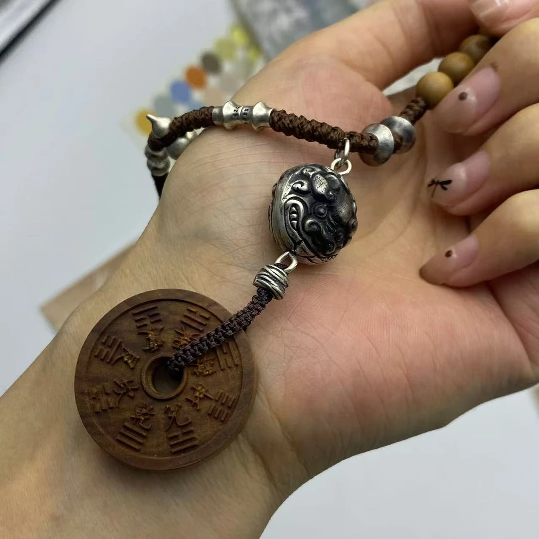 链子925银木质 肖肖分享 老山➕925（天圆地方）项链584