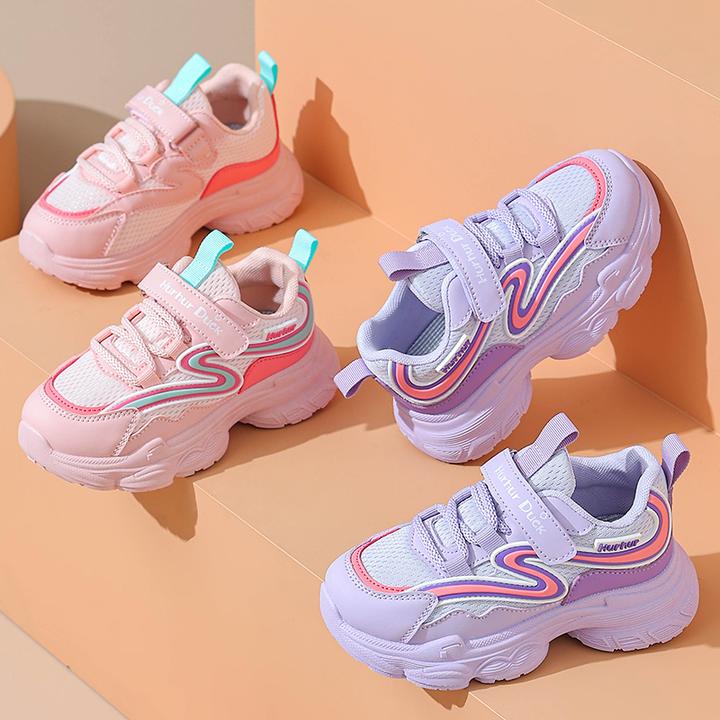 小黄鸭童鞋女童运动鞋春秋2024新款男孩跑步秋季网面透气儿童鞋子