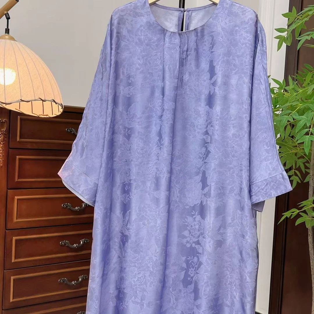 新中式改良旗袍连衣裙宽松连衣裙-7100