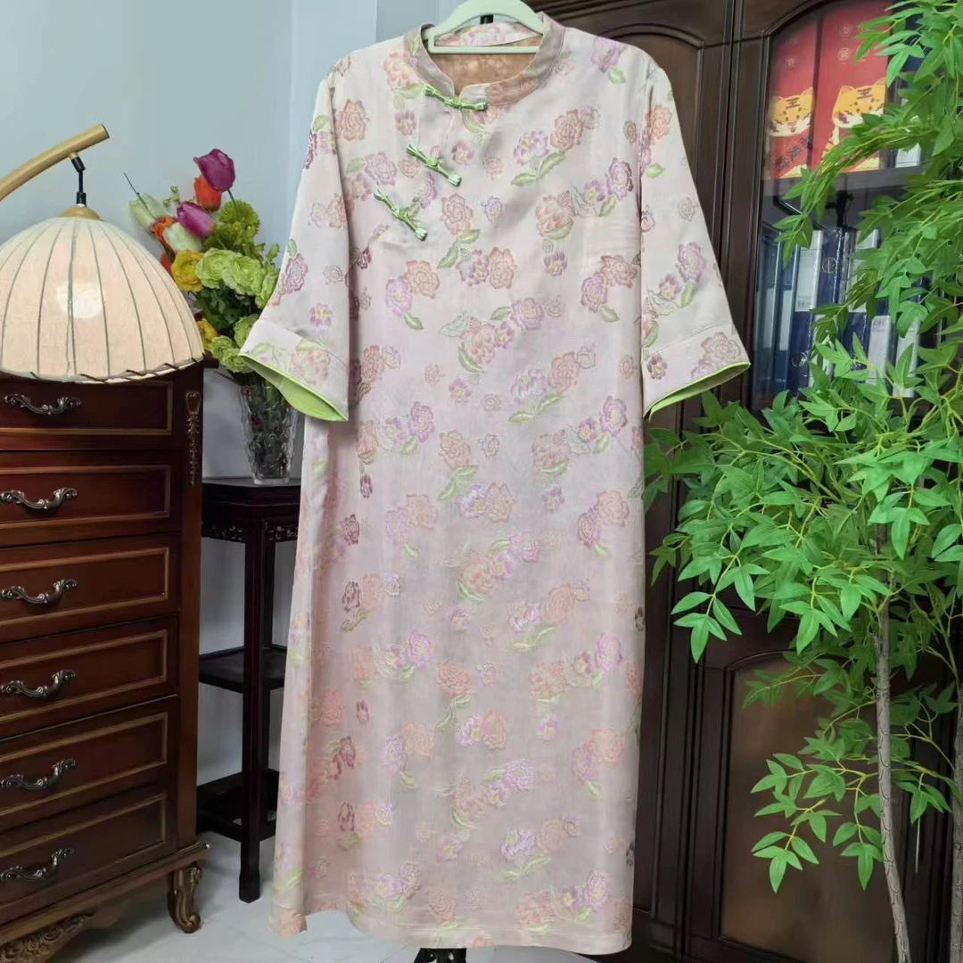 新中式改良旗袍连衣裙宽松连衣裙