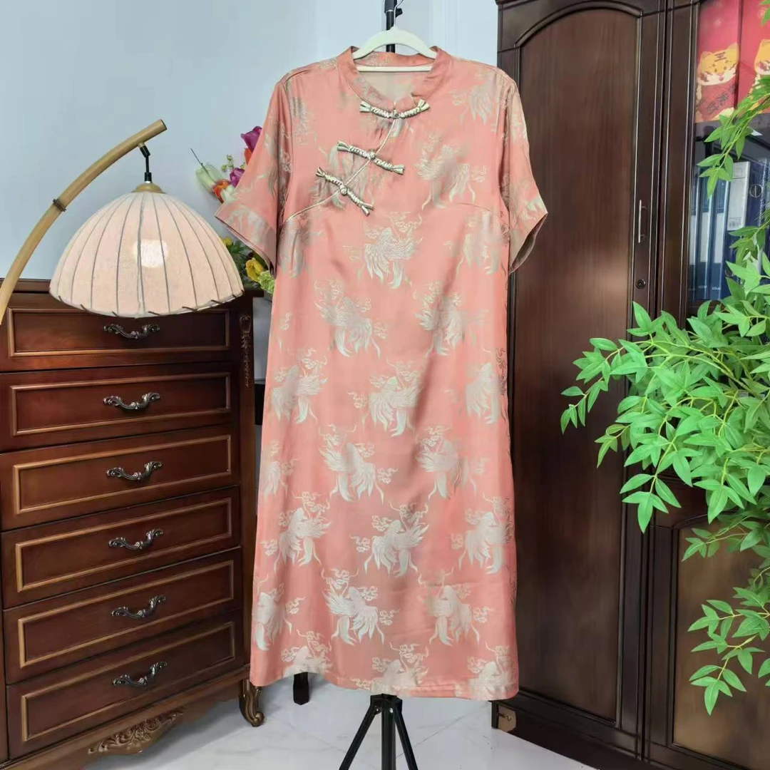 时尚新中式改良旗袍连衣裙宽松连衣裙-5088