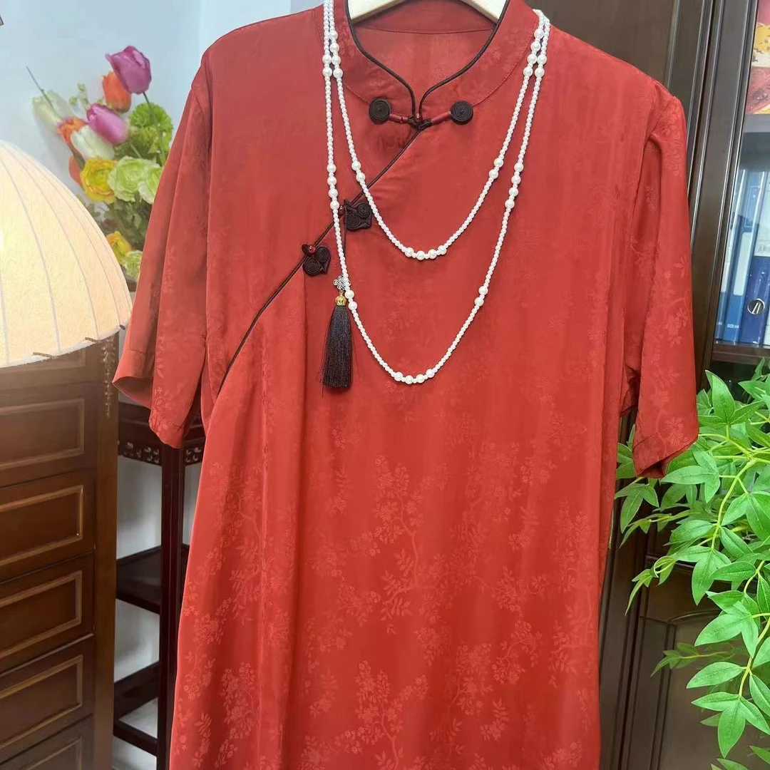 新中式改良旗袍连衣裙宽松连衣裙