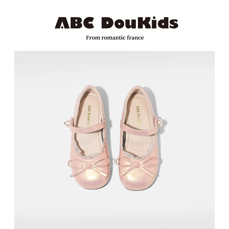 ABC Doukids女童小皮鞋2024四季新款法式儿童人鱼姬公主鞋2998-33