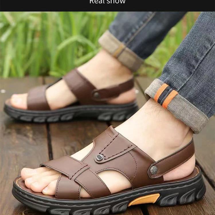 开车泡水凉鞋男士厚底防滑男士凉鞋夏日透气沙滩鞋男百搭时尚男鞋