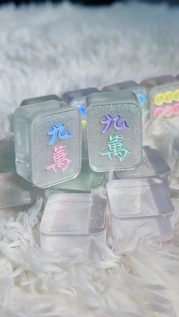 麻将摆件电脑桌面车载创意麻将挂件配饰可做钥匙扣