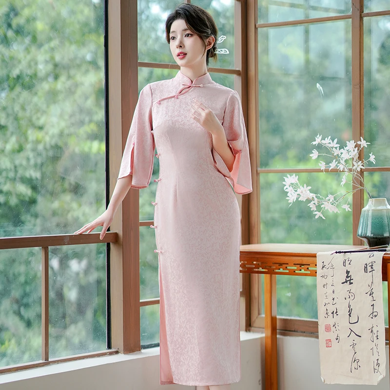 尘记【宫阙羽】2025新款气质旗袍优雅少女日常改良旗袍中长款连衣裙