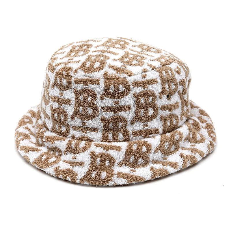 博柏利（BURBERRY）女士TB标识提花棉质渔夫帽百搭毛绒帽子8057414