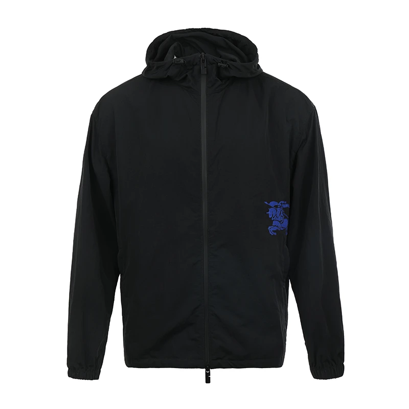 BURBERRY/博柏利男士休闲连帽夹克外套双头拉链 黑色 8086714