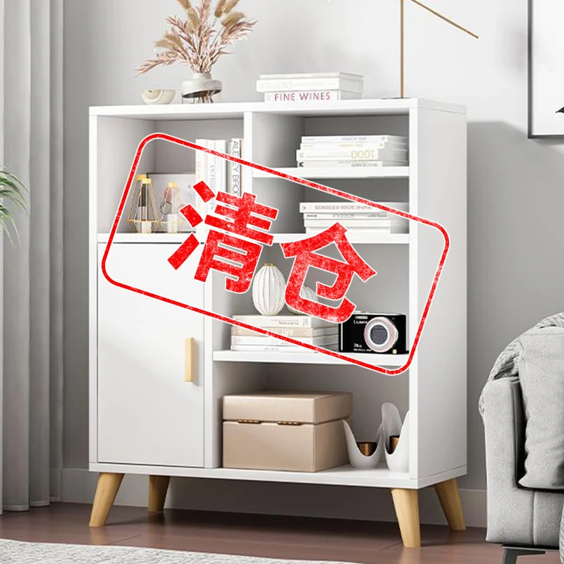 清仓款】置物架多层收纳架书架创意艺术落地靠墙小书柜飘窗书架柜