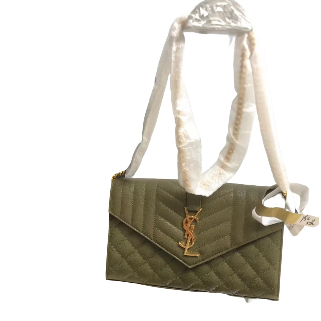全新未使用 YSL/圣罗兰 Envelope/绿/信封/JM