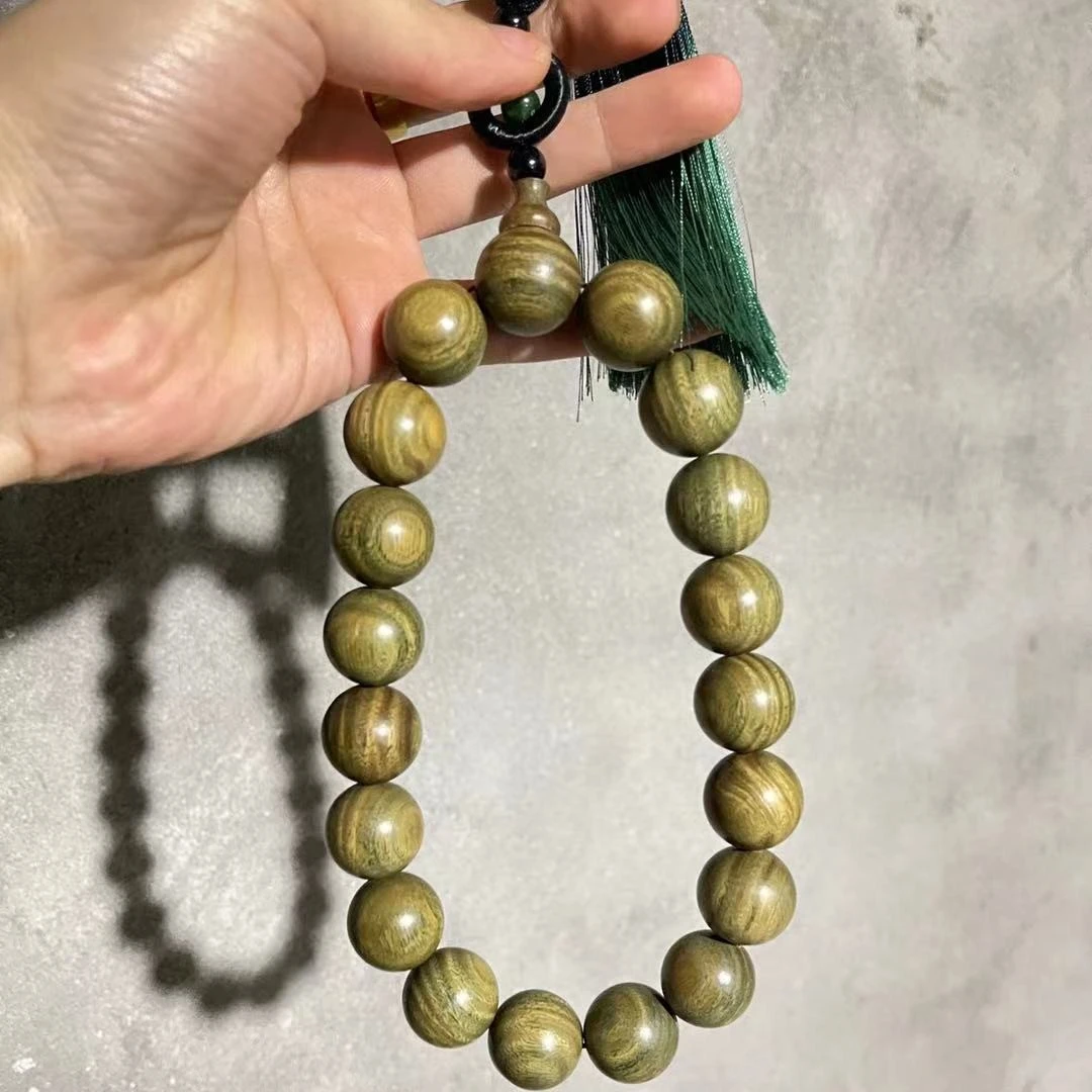 【放漏款】浓香阿根廷绿檀2.0木质手持车挂手串文玩男女款