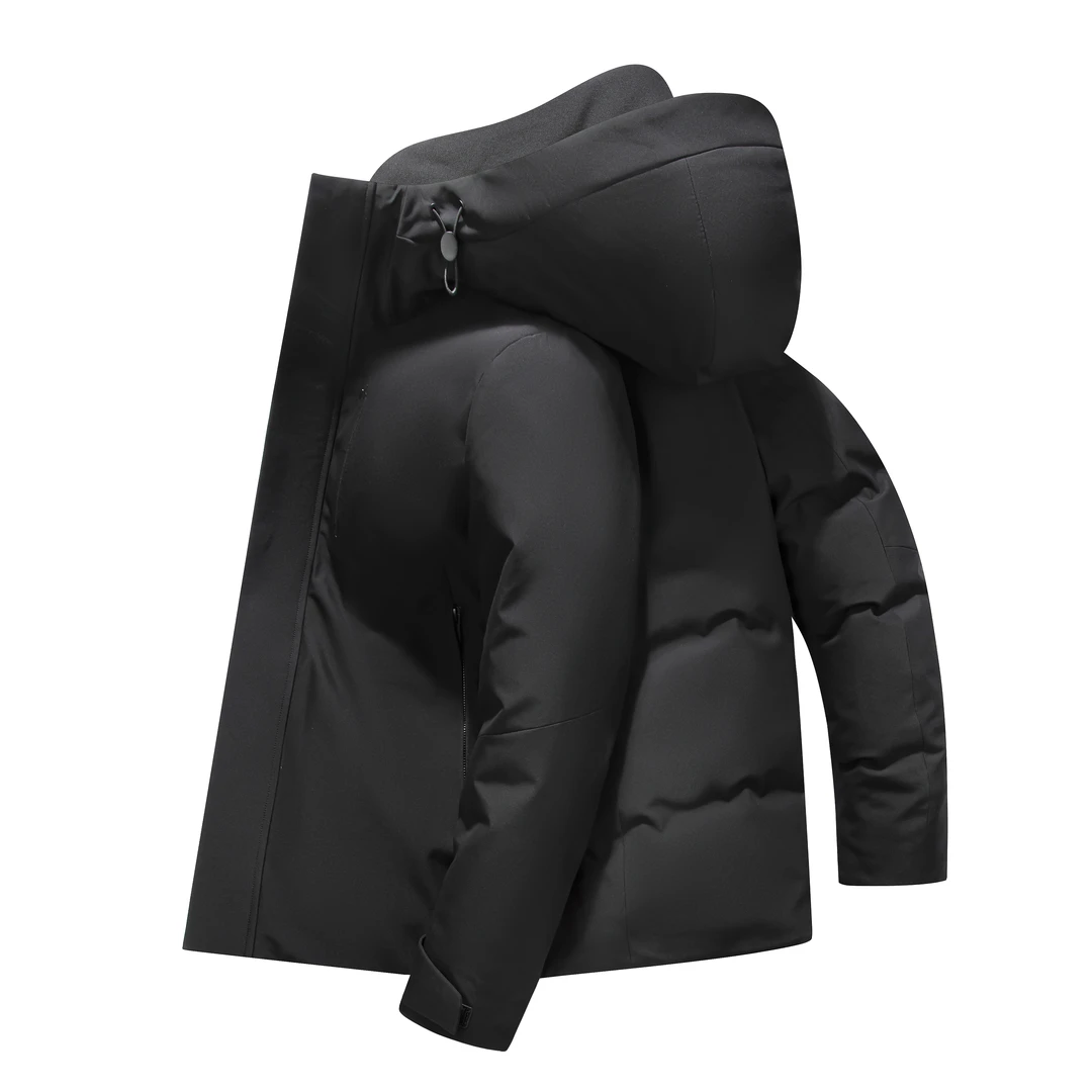 秋冬新款山系户外防风连帽简约90鹅绒羽绒服6617