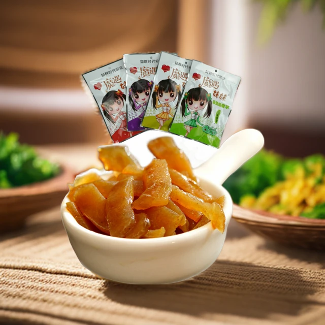 魔芋干零食美味小吃麻辣食品好吃不胖郧西魔芋妹妹21g/袋香辣