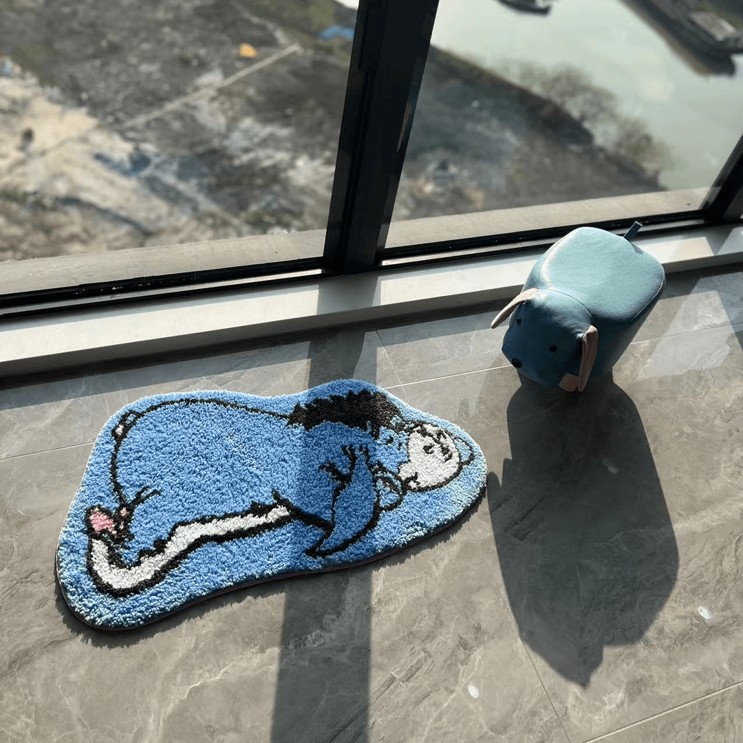 蓝色小驴伊尔卡通地垫可爱卫生间吸水