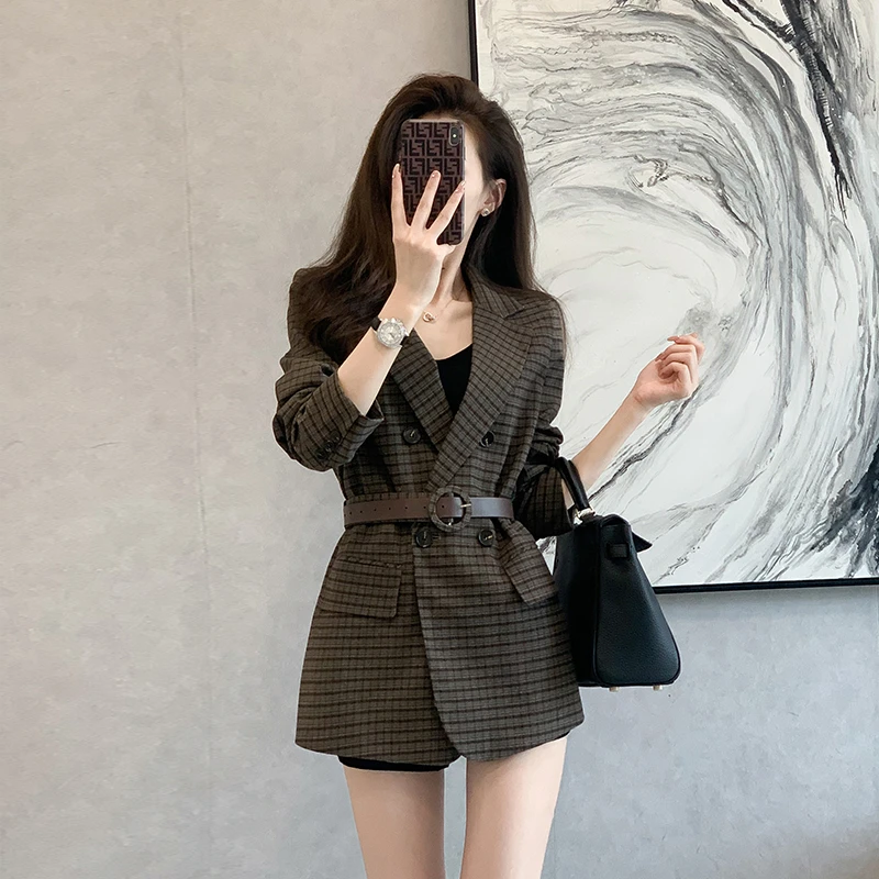 法式复古修身气质名媛小西服女2025春秋新款收腰显瘦时尚休闲外套