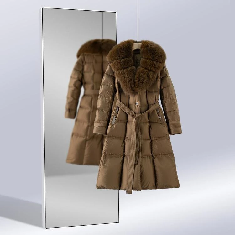 2024冬装新款中长款冬季加厚显瘦修身爆款鹅绒羽绒服女23290