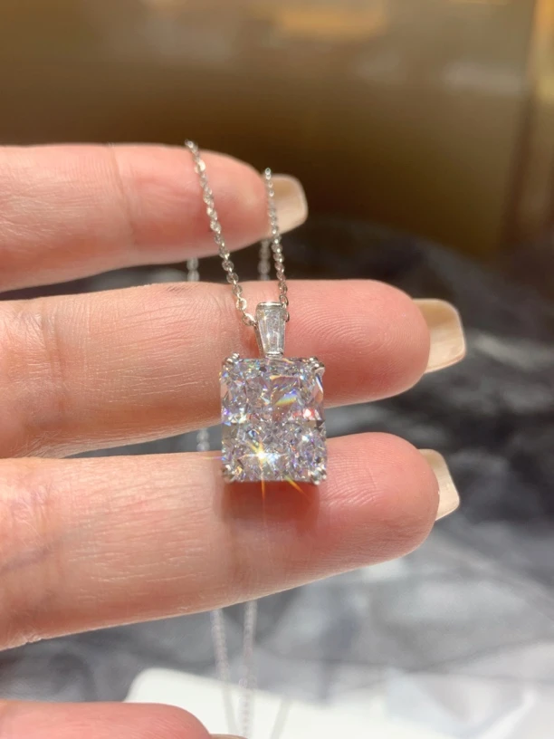 925银银制品 925银方糖项链时尚