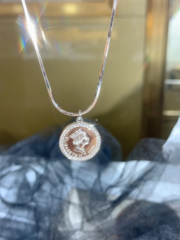 925银银制品 925银蛇骨女王项链