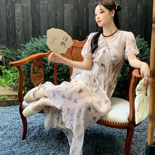 夏季上新~时尚温柔田园风设计款连衣裙 L8529