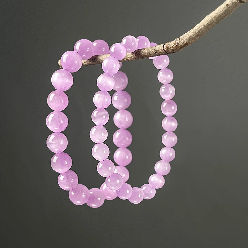 天然紫锂辉手串 多样性发其一古风优雅高档