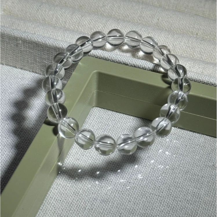 天然白水晶全净体单圈手串10mm+