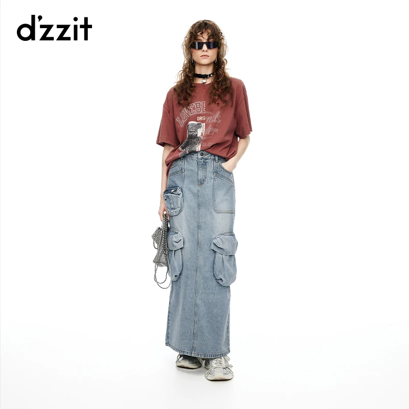 【DZ】dzzit地素拼接t恤夏季小众棉质短袖上衣女