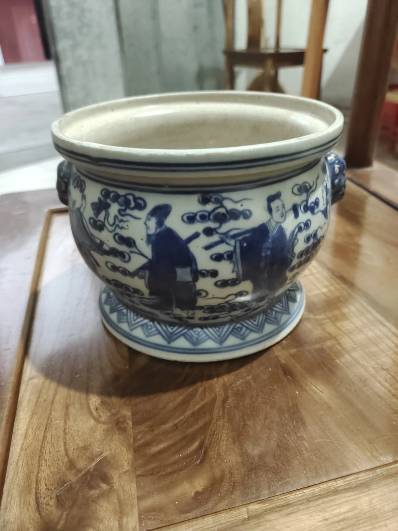 青花八仙人物罐子个888