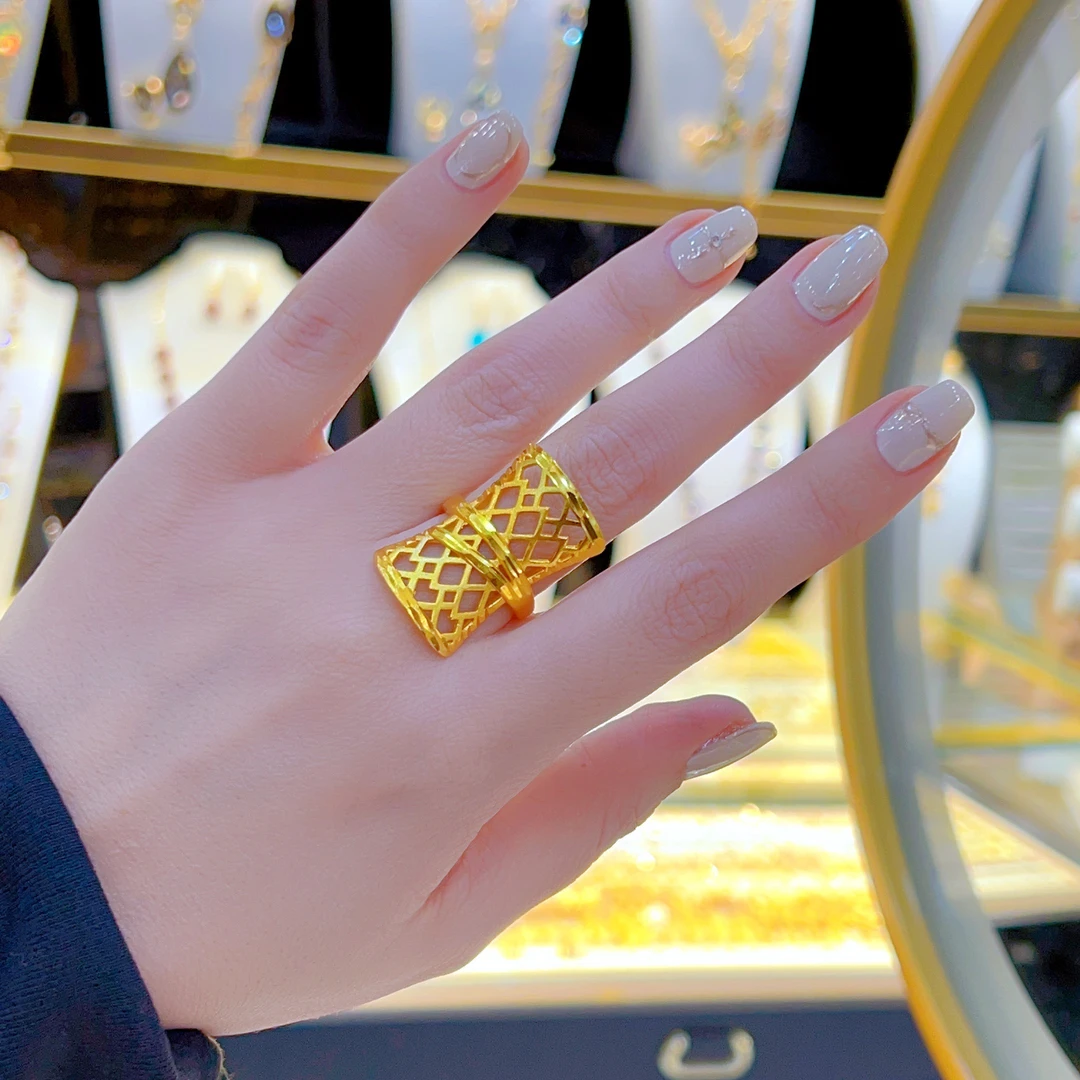 铜合金戒指 新款时尚 nipal 戒指 نىپال يېڭلىق ئۈزۈك 可调节戒指