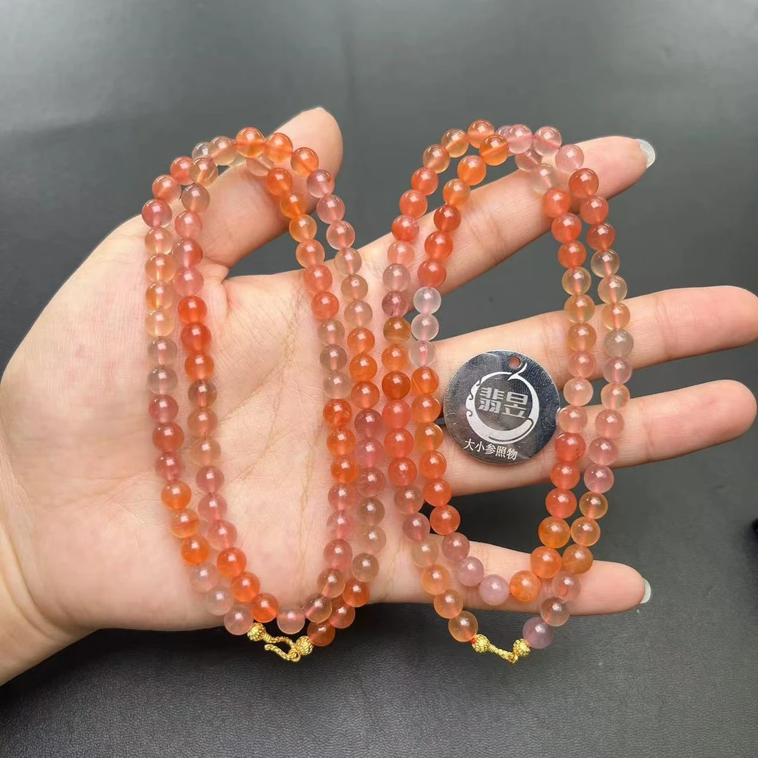 翡昱-N21-16966-南红珠链颈饰/约5+/约75颗/-多样性发其一C