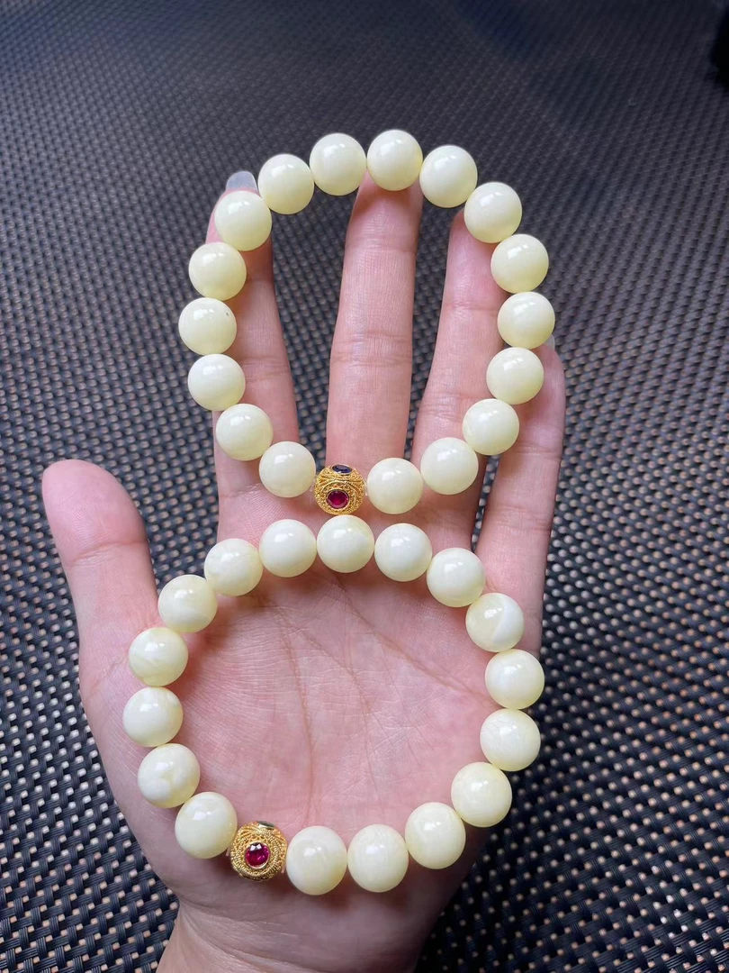 翡昱-SH23-17792-蜜蜡手串-/约11+/约18颗/-多样性发其一C