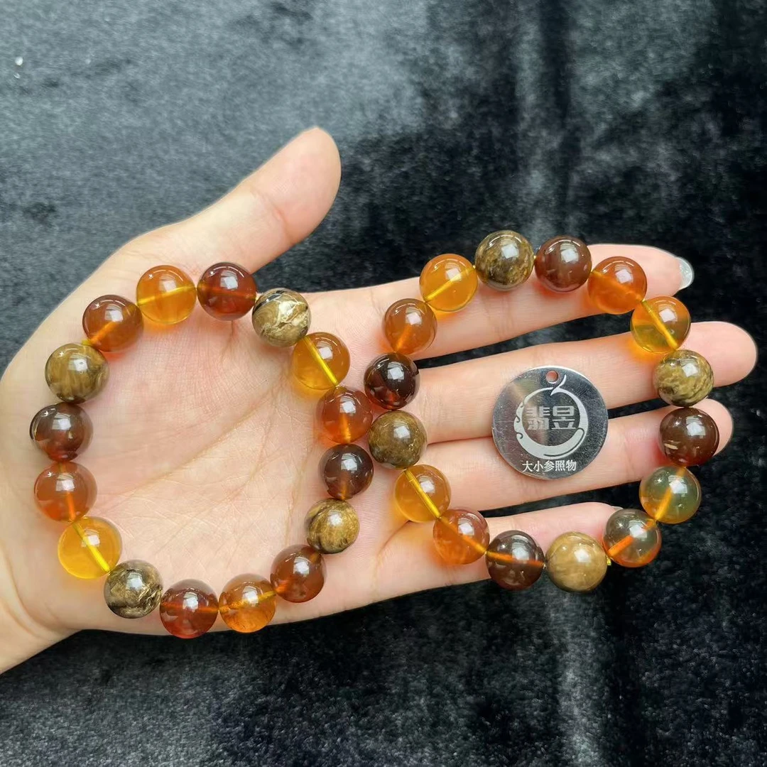 翡昱-N15-16661-琥珀手串/约11+/约15颗/-多样性发其一C