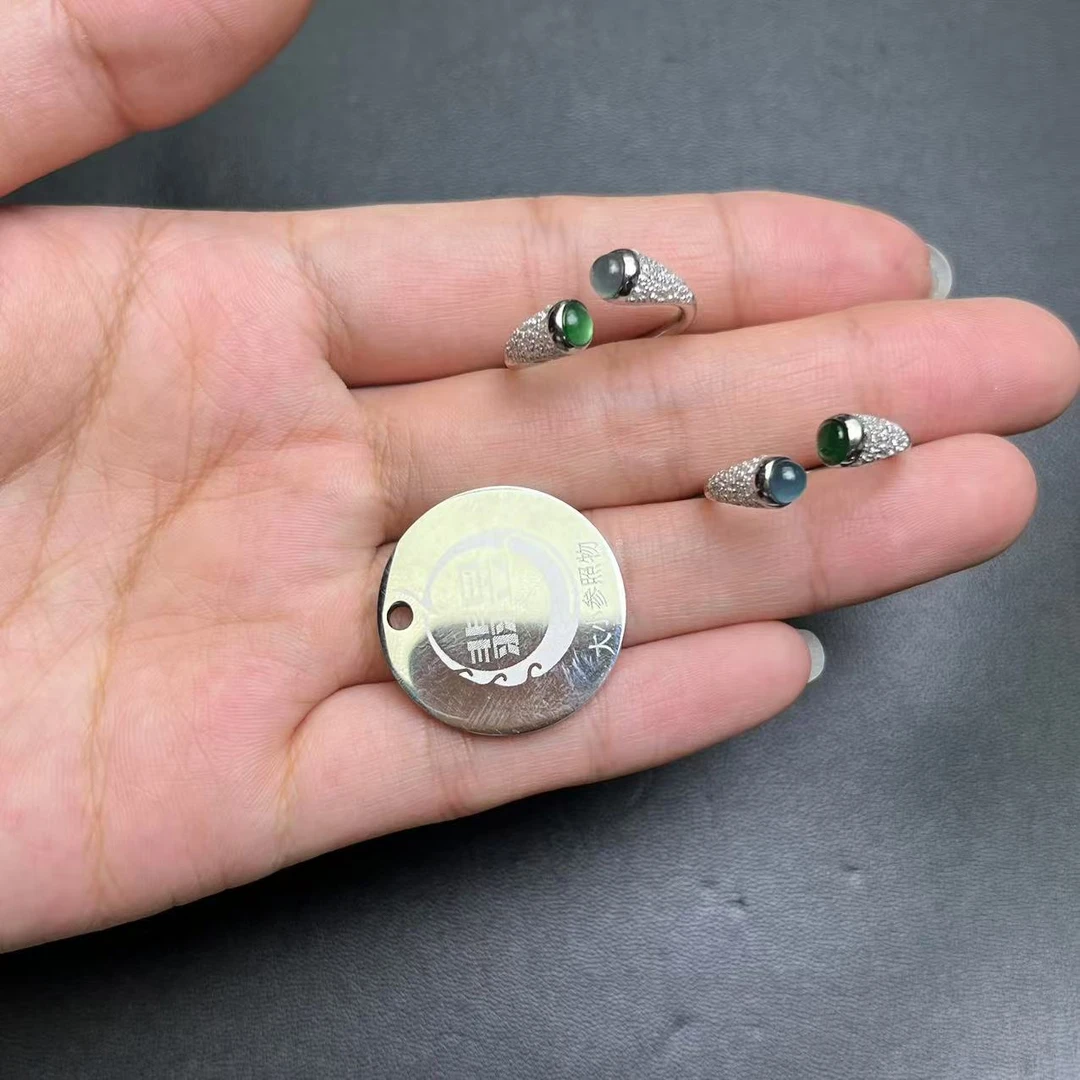 翡昱-N16-8834-天然A货翡翠戒指s925银镶-多样性发其一-C