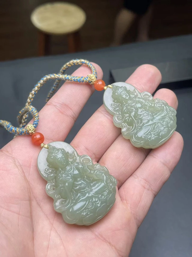 天然和田玉吊坠绑绳-047028-多样性发其一-D