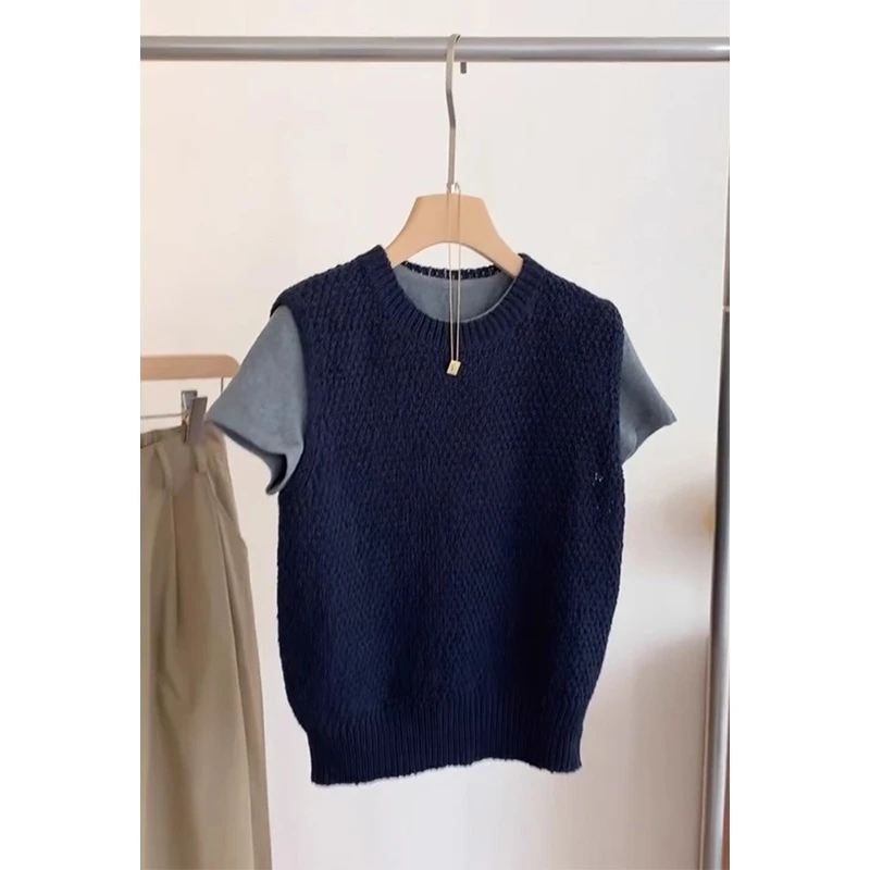 洋气时尚通勤百搭2024年早秋季新款女装背心无袖马甲显气质上衣潮