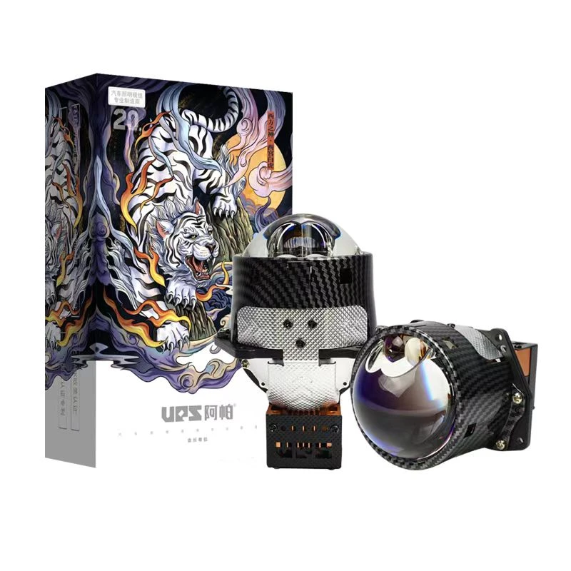 阿帕 新白虎  四大神兽激光LED双棱镜汽车透镜