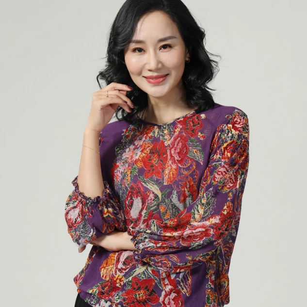胖太太大码女装秋季新款圆领时尚上衣宽松打底衫休闲潮419216410