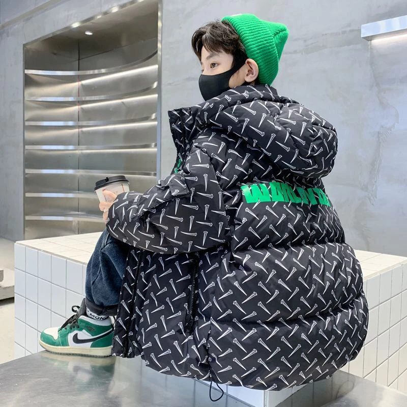新款2023羽绒服男童服冬季新款儿童袄外套冬款男孩大童羽绒炸街冬