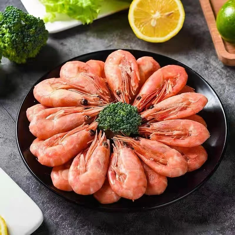 肆生鲜头膏头籽北极甜虾熟冻即食90-120 带籽率50% 到手3斤/10斤