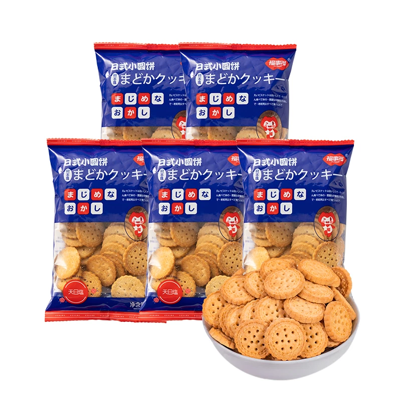 【优选】福事多日式小圆饼100g*5包