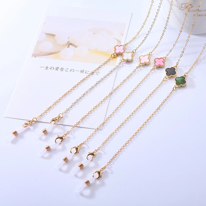 网红新款保色眼镜链女士韩版洛丽塔口罩挂绳清新气质眼镜防丢链