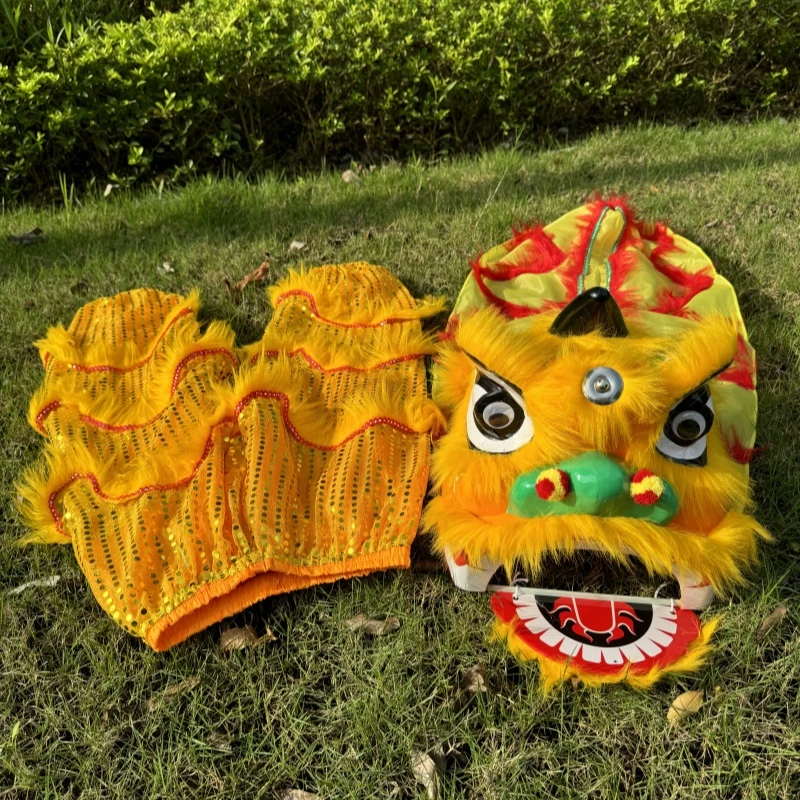 儿童舞狮子舞狮头小狮子塑料狮子传统舞狮子醒狮学校表演狮子套装