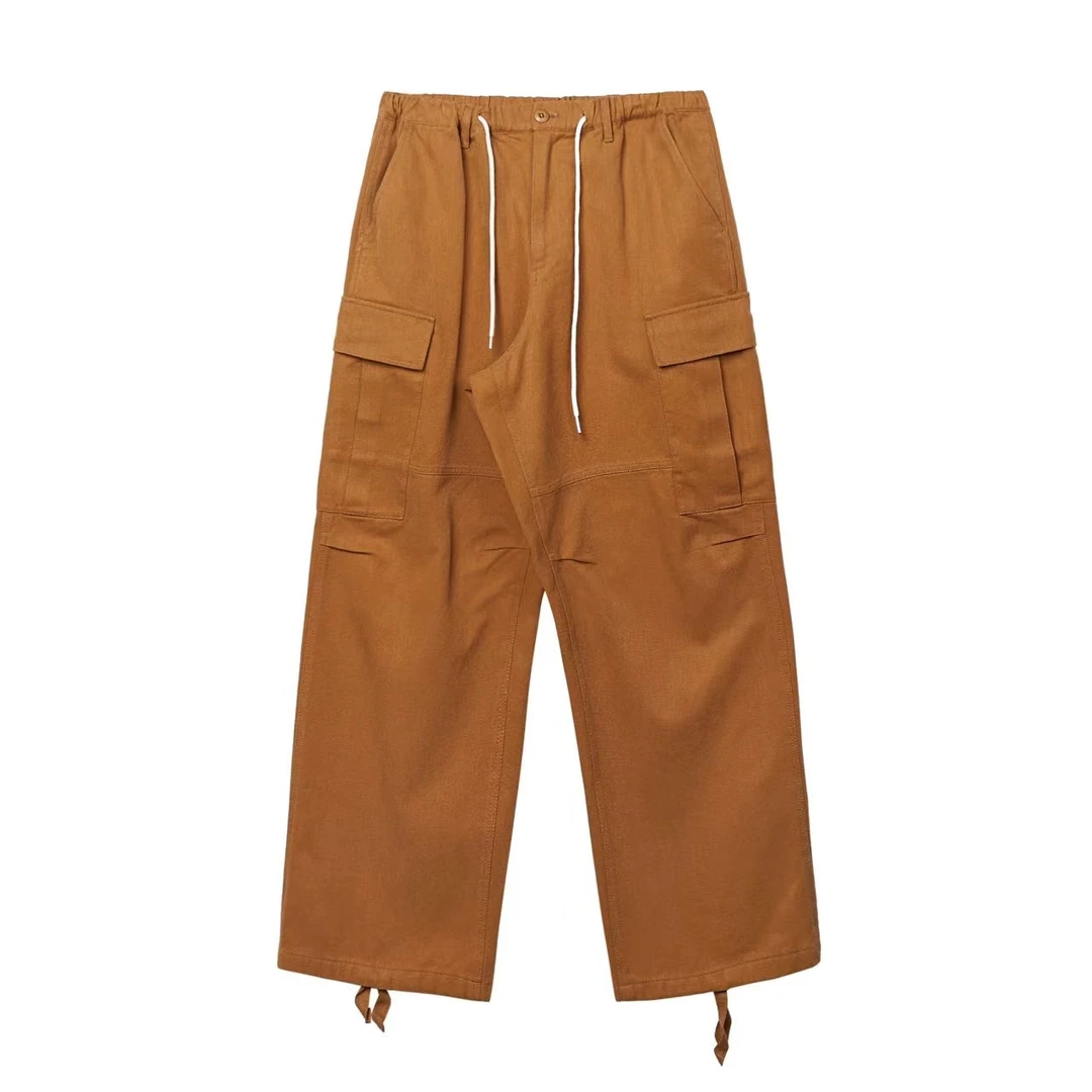 SP松紧腰抽绳口袋工装裤/NO退换