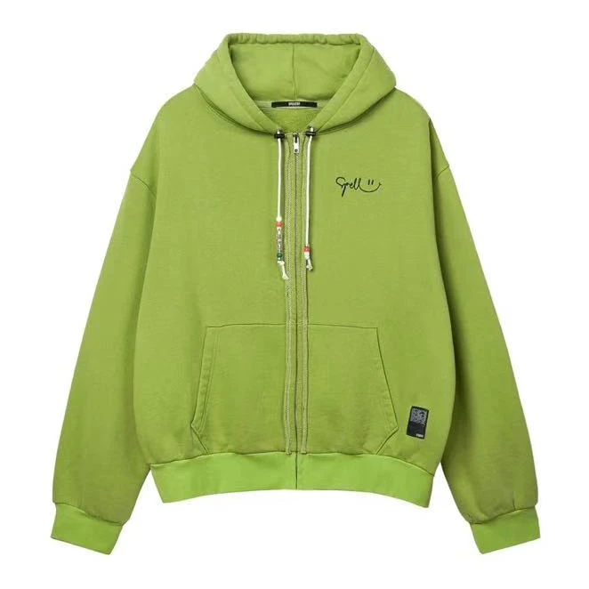 SP串珠拉链连帽卫衣/NO退换