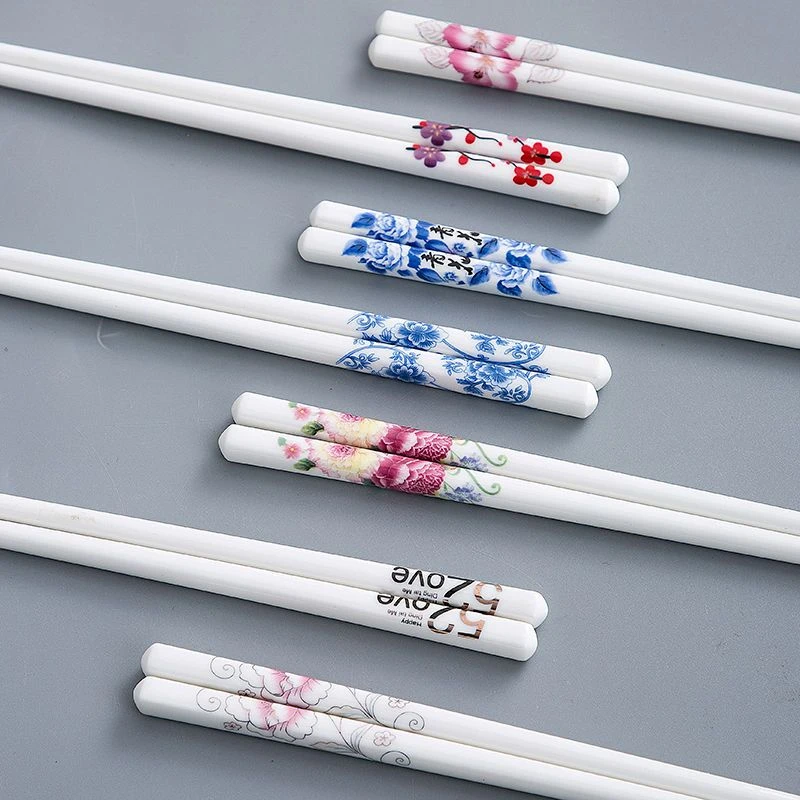 高档上档次筷子景德镇骨瓷筷防霉不发霉耐高温环保防滑耐摔筷瓷筷